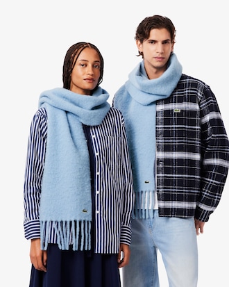 Sciarpa in lana di alpaca con frange