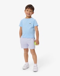 Shorts sportivi in taffet&agrave; a rombi