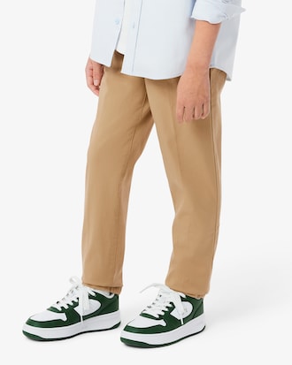 Pantaloni in gabardina di cotone stretch