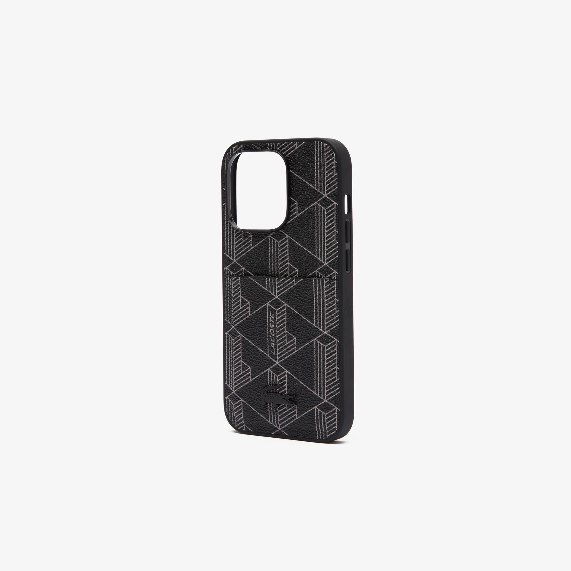 Custodia per telefono RFID in vera pelle con litchi magnetica laterale