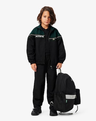 Tuta in taffetà a rombi color block