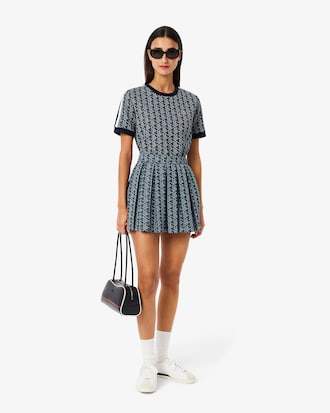 T-shirt slim fit jacquard con monogramma