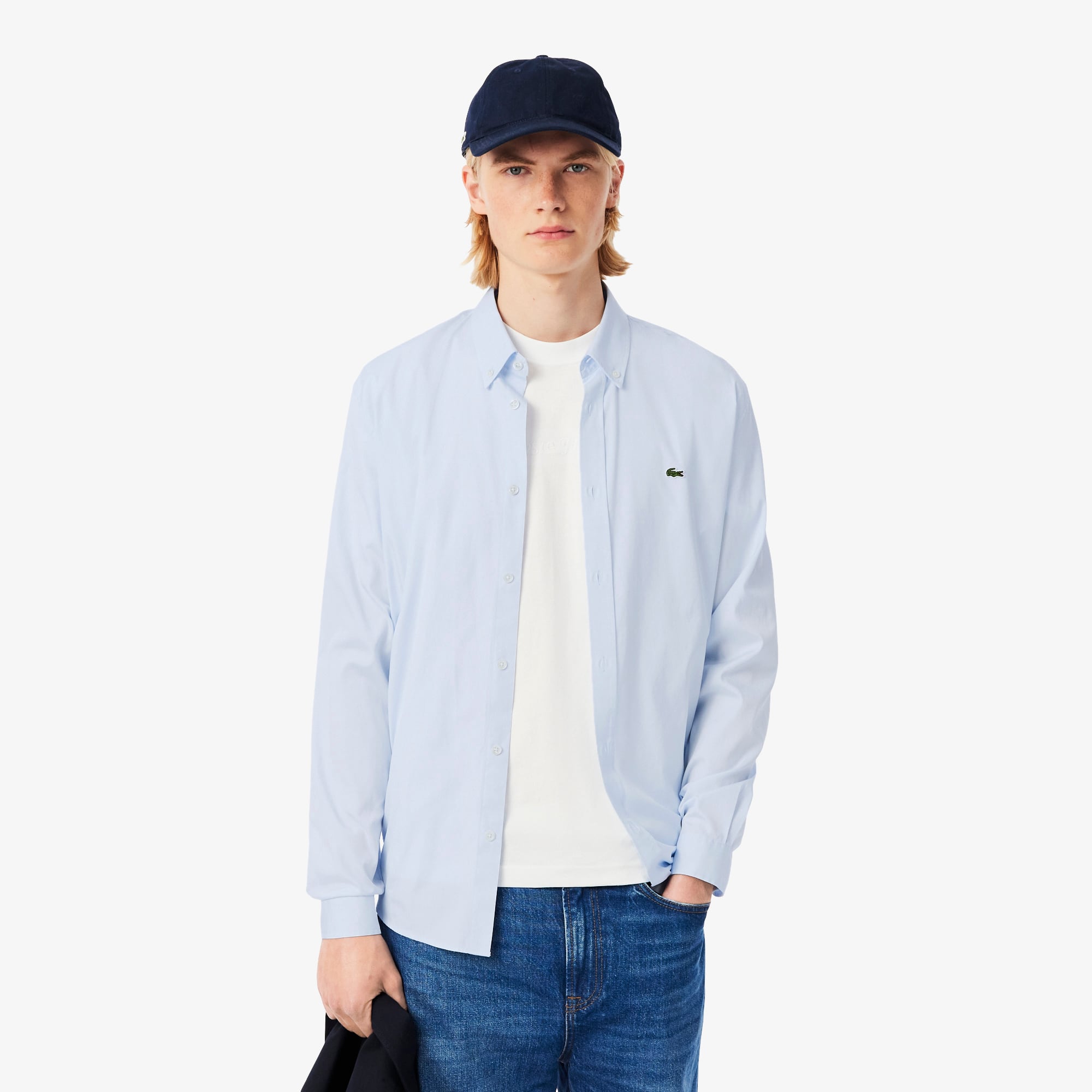 Camicia in cotone regular fit - Men's Long Sleeves Shirts
