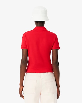 Polo da donna in piqué di cotone stretch Lacoste slim fit