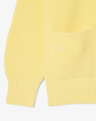 Cardigan in cotone a coste relaxed fit