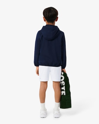 Shorts sportivi in taffetà a rombi