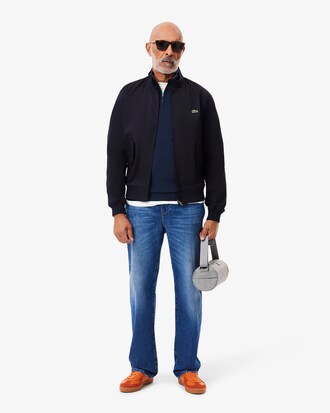 Pullover in cotone a collo alto con zip