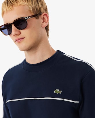 Felpa in tessuto felpato con bordo con logo