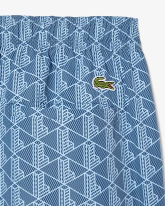 Boxer mare midi con stampa con monogramma