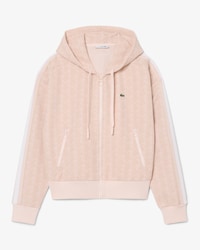 Felpa con cappuccio in jacquard con monogramma
