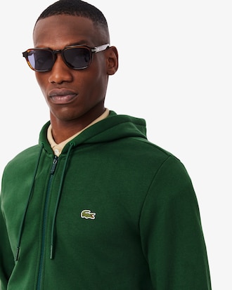 Felpa con cappuccio in pile con zip