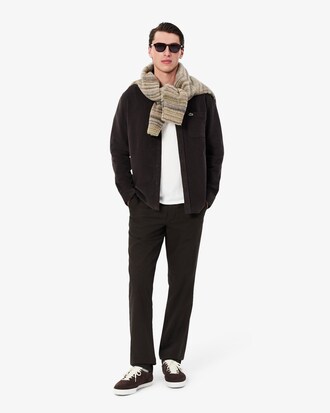 T-shirt con collo a V in jersey di cotone Pima leggero