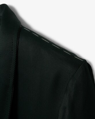 Blazer con collo a scialle in raso Runway