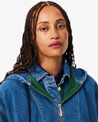 Giacca popover oversize in denim