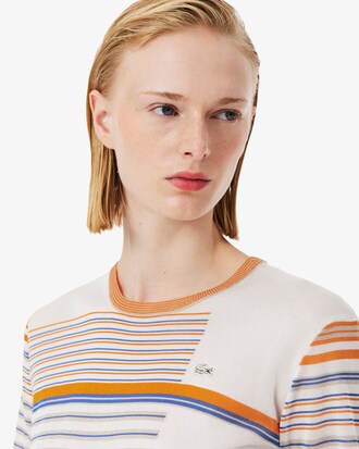 T-shirt in jersey di raso a righe Runway