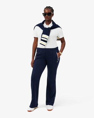 Pantaloni felpati taglio svasato con pieghe