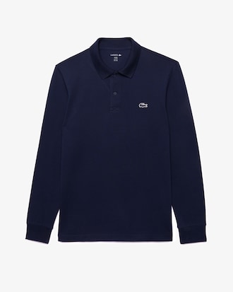 Polo in cotone a maniche lunghe regular fit