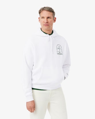 Felpa con cappuccio loose fit stampata