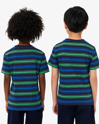 T-shirt in cotone con fascia a contrasto