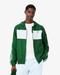 Giacca sportiva a righe con logo color block