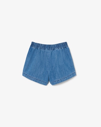 Gonna pantalone a pieghe in denim