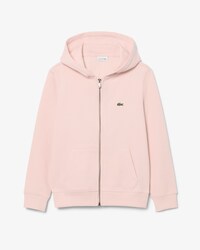 Felpa con zip unisex in tessuto felpato spazzolato