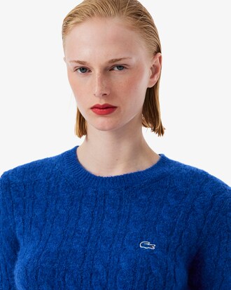 Maglione in maglia a trecce misto alpaca