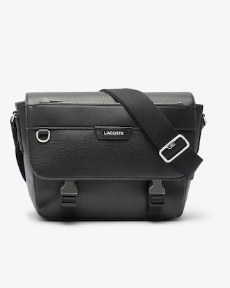 Borsa a tracolla in pelle con chiusura a patella Ossian