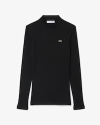 T-shirt slim fit a collo alto a maniche lunghe