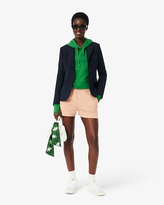 Felpa con cappuccio corta in cotone