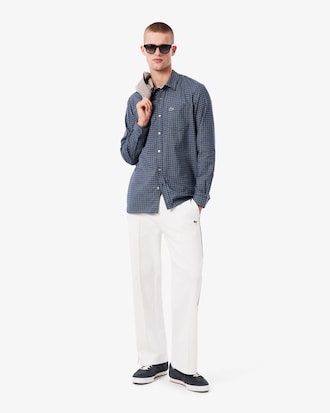 Camicia regular fit in flanella motivo scozzese