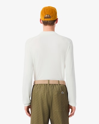 Maglione da golf elasticizzato con collo a polo