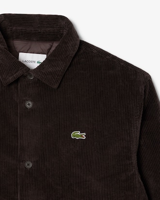 Overshirt in velluto a coste oversize