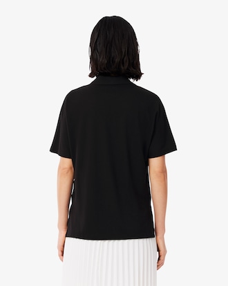 Polo fluida relaxed fit in piqué