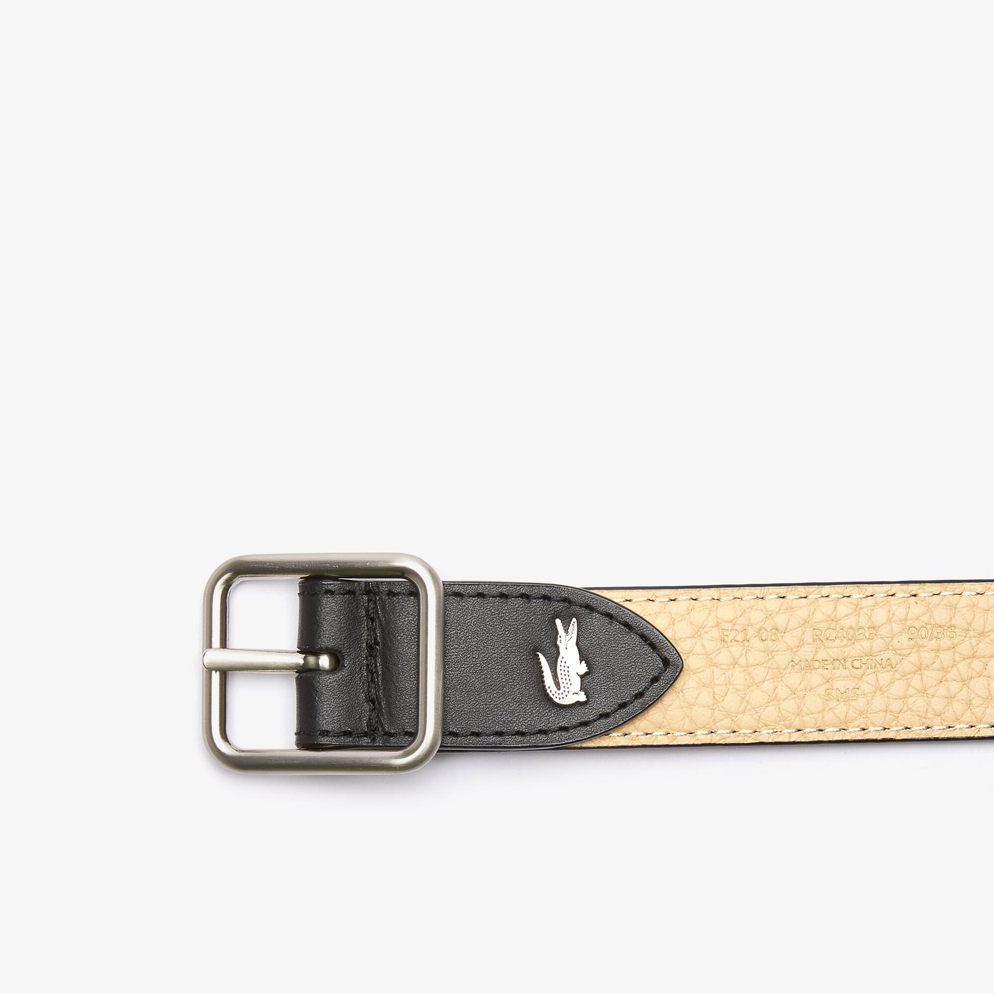 LATICCI Cintura Rockstar con Borchie Argento in Pelle Pieno Fiore 3,8 cm di Larghezza