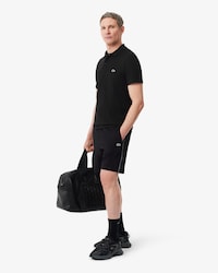 Shorts in tessuto felpato con striscia con logo regular fit