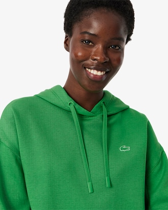 Felpa con cappuccio corta in cotone