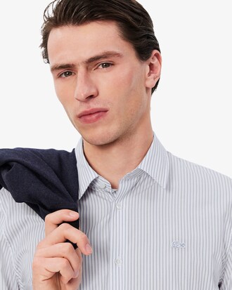 Camicia regular fit in popeline a righe