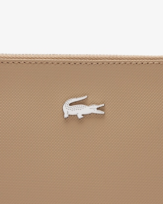 Pochette in canvas piqu&eacute; spalmata Anna