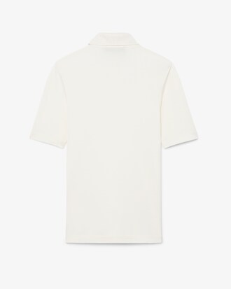 Polo slim fit in seta con coccodrillo con perline Runway