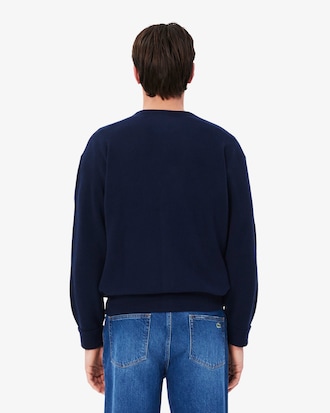 Cardigan in lana cardata relaxed fit