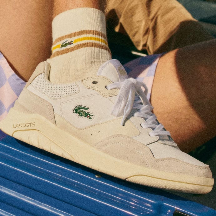 Lerond-sneakers heren van leer en synthetische stof | LACOSTE