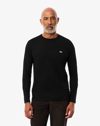 Katoenen Pima T-shirt met Lange Mouwen