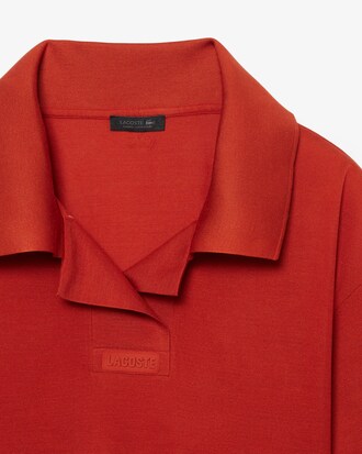 Runway Zijden Piqu&eacute; Jurk met Polokraag