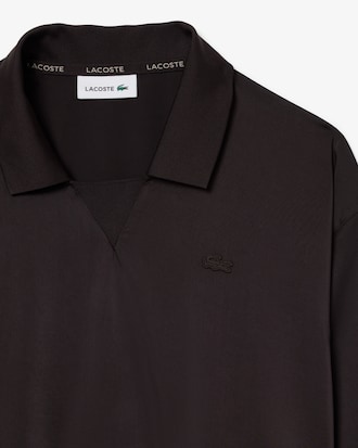 Relaxed Fit Satijnen Polohemd