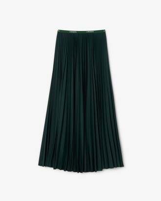 Lange Geplooide Rok met Elastische Taille