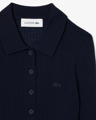 Wollen Jersey Sweater met Polokraag