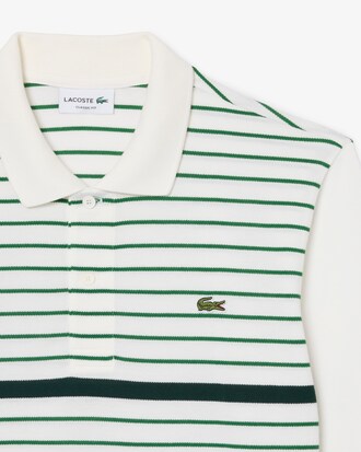 Classic Fit Gestreept Piqu&eacute; Polohemd