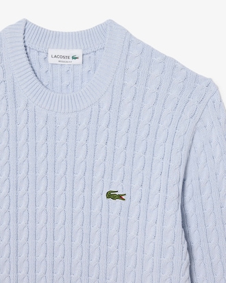 Sweater, Gebreid katoen met kabelpatroon