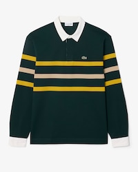 Relaxed Fit Gestreept Piqu&eacute; Rugby Polohemd